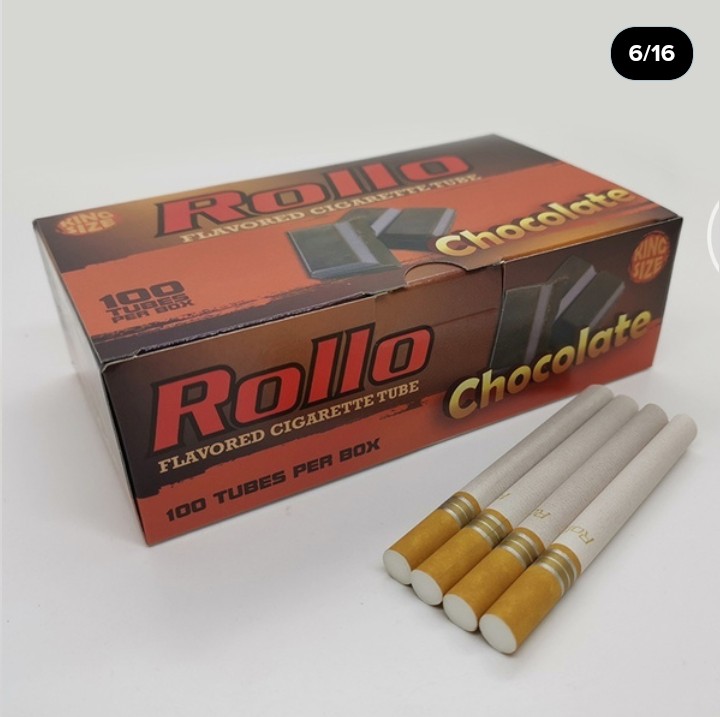มวนเปล่าrolloกลิ่นช็อคโกแล็ต บรรจุ100มวน