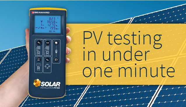 SEAWARD PV150/w Notebook เครื่องทดสอบระบบโซลาร์เซลล์ที่ระดับ 1000V@15A ตามมาตรฐานยุโรป IEC 62446 และมาตรฐานการติดตั้งทางไฟฟ้าระบบการผลิตไฟฟ้าจากพลังงานแสงอาทตย์ที่ติดตั้งบนหลังคา มาพร้อมคอมพิวเตอร์โน๊ตบุ๊ค Core i5 ขนาดหน้าจอ 15 นิ้ว
