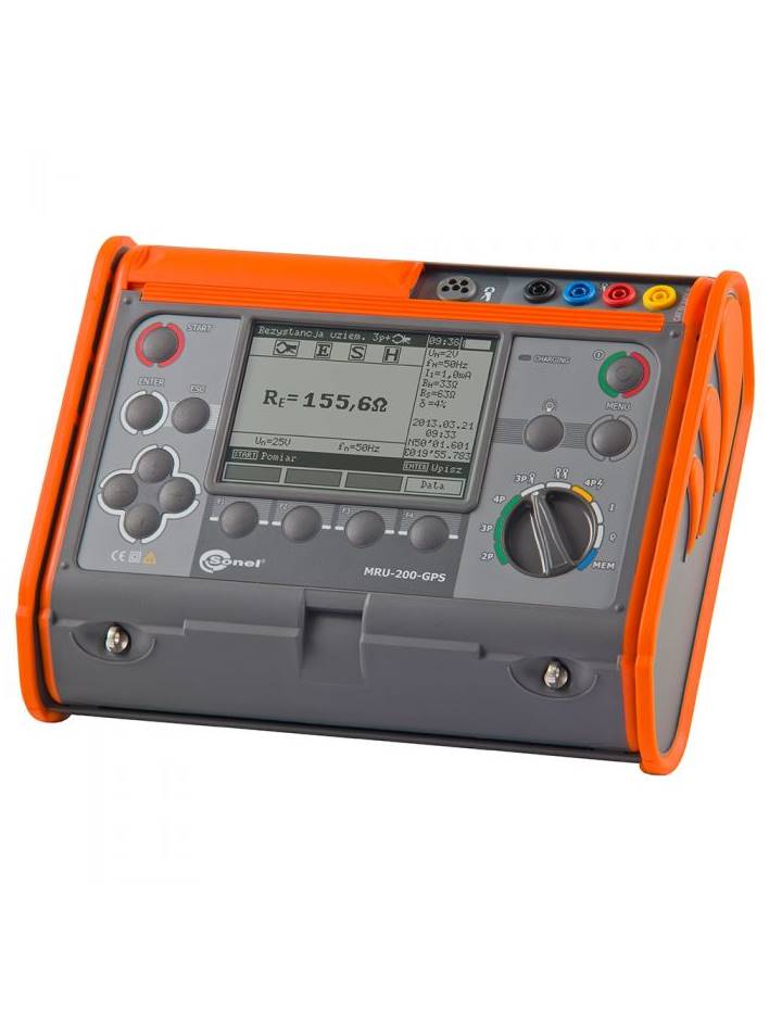 SONEL MRU-200/w XL3, C3 & N1 Clamp เครื่องทดสอบความต้านหลักดินของระบบไฟฟ้าแบบ 3/4 หลัก พร้อมแคลมป์ 2 ชุด