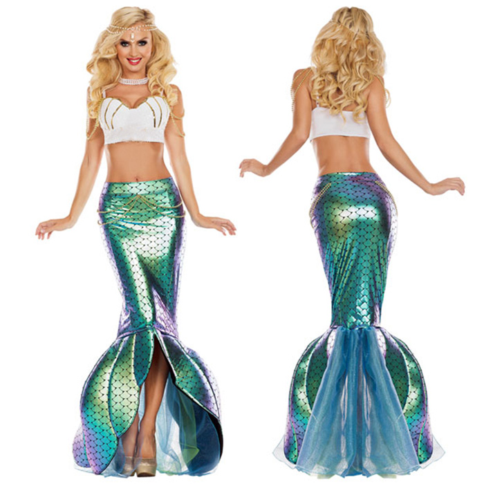 ชุดนางเงือก mermaid เมอร์เมด รุ่นไข่มุก ชุดพร้อมสร้อยหน้าผากและสร้อยมุกคอ🏍️💨ส่งไวจาก กทม.