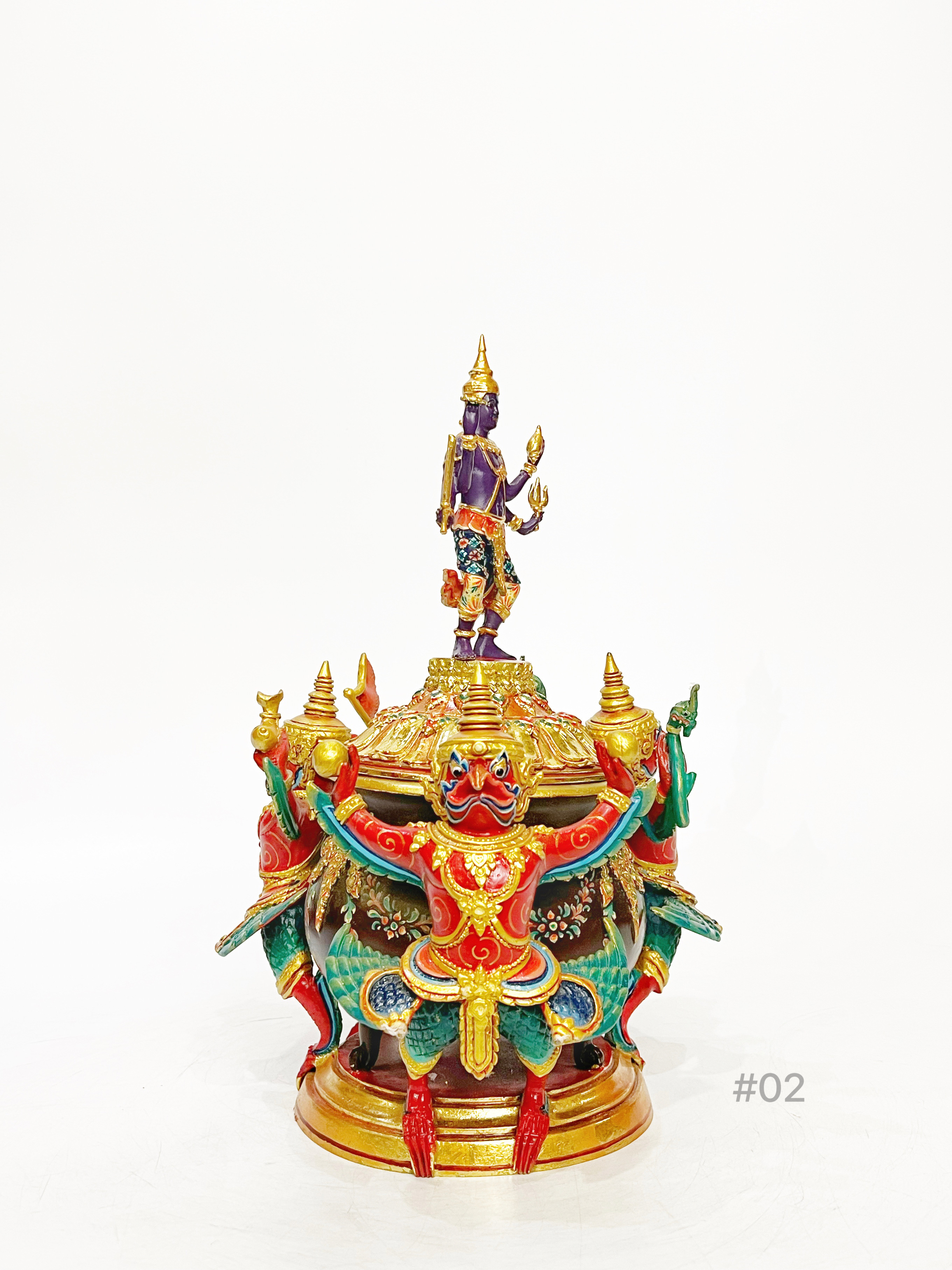 บาตรน้ำมนต์ พระนารายณ์ทรงครุฑ สูง 12 นิ้ว (#02)