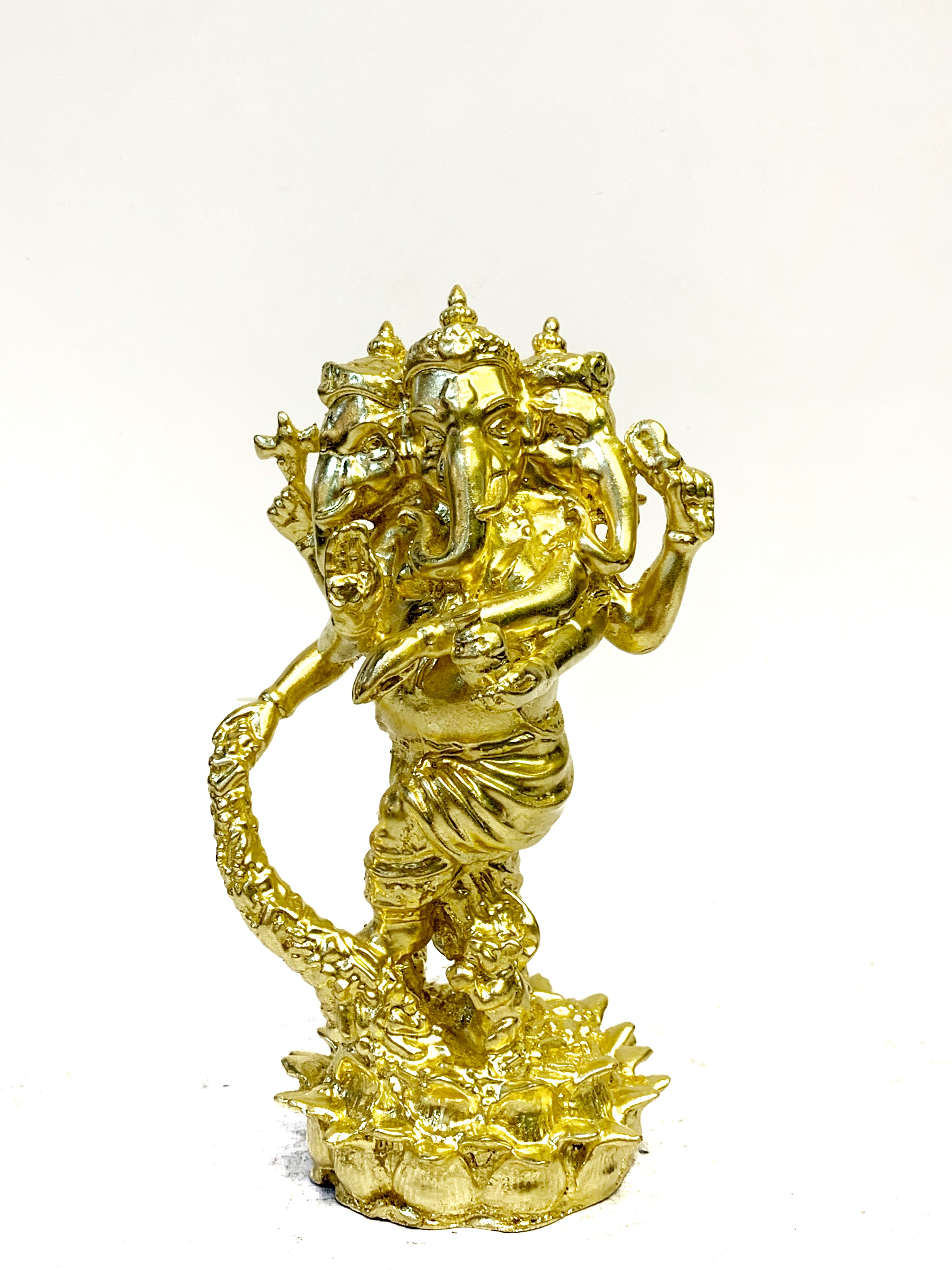 พระพิฆเนศ 3 เศียรนาฏราช สูง 7 นิ้ว พร้อมตู้กระจก