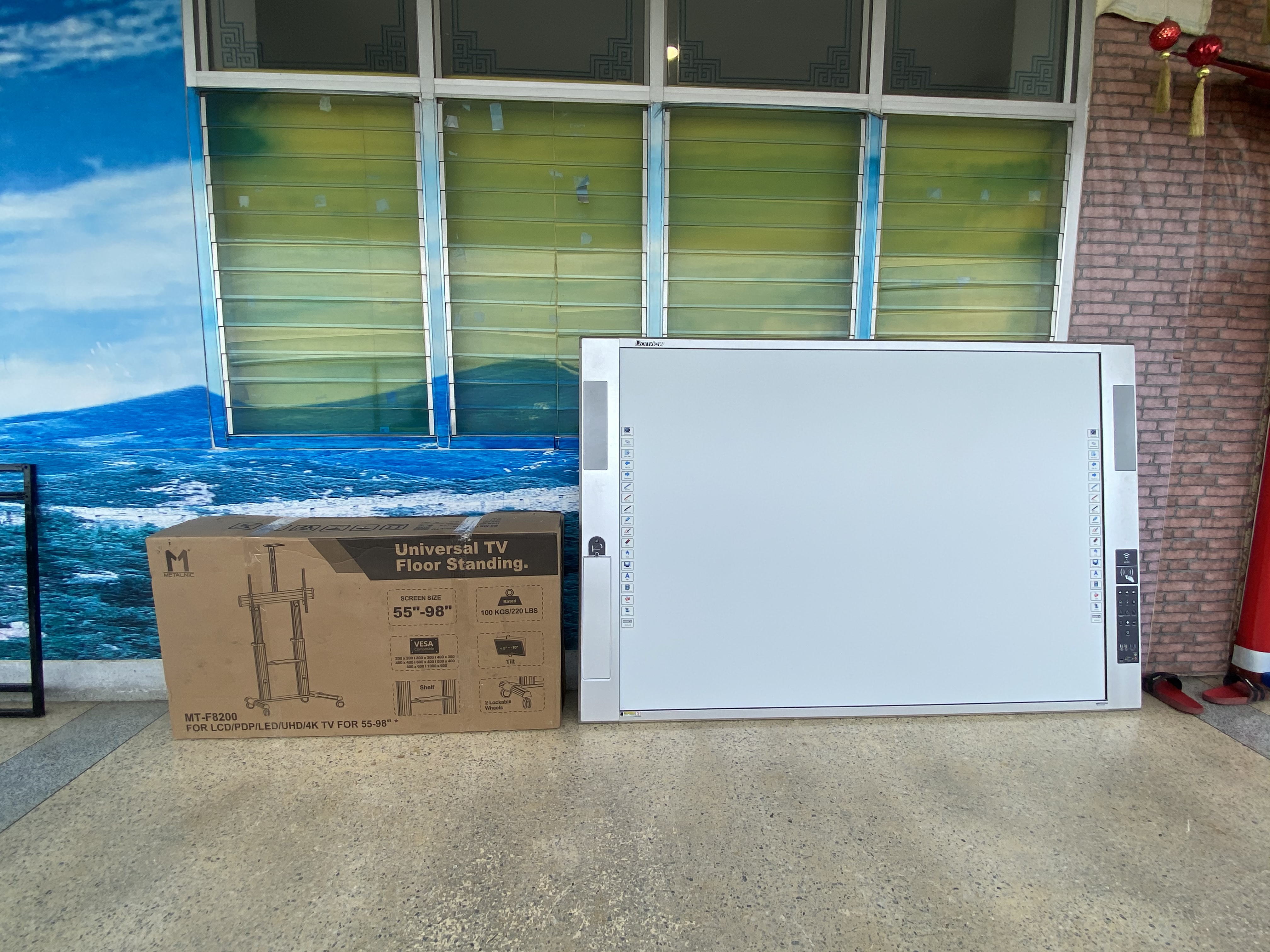 JMTVSTAND MT-F8200 ขาตั้งพื้นทีวีมีล้อเลื่อน(TV Stand) วัสดุ Aluminium อลูมิเนียม แบบล้อเลื่อนปรับสูง/ต่ำได้ 55"-98" นิ้ว{รับประกันสินค้า 3 ปี}0964746498