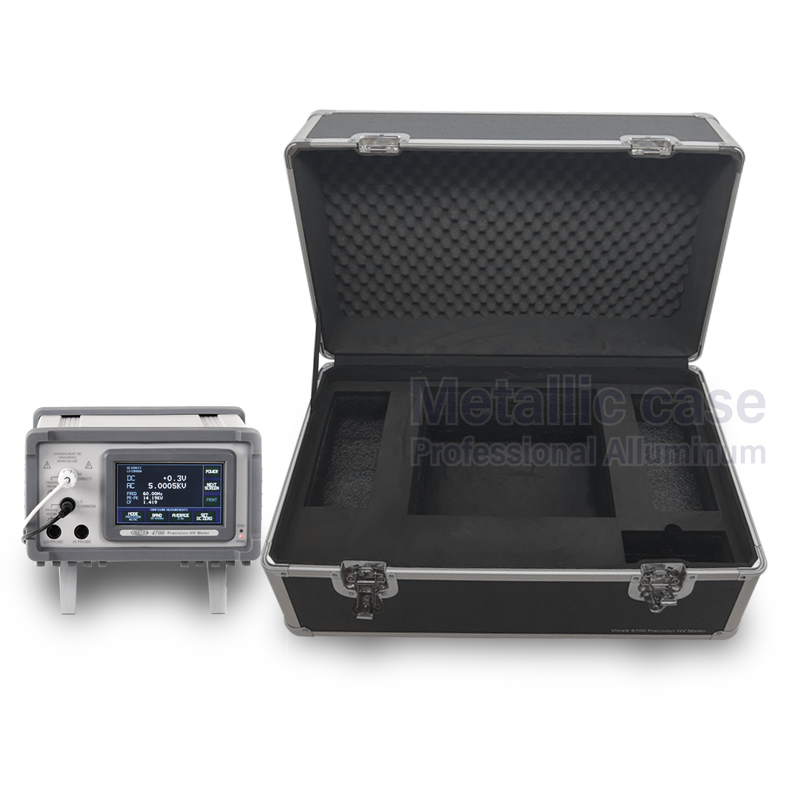 metalliccase8025-09-6309/ Viteck 4700 Precision HV Meter (57x33.5x31.6 T1C1H4K15P3K1)