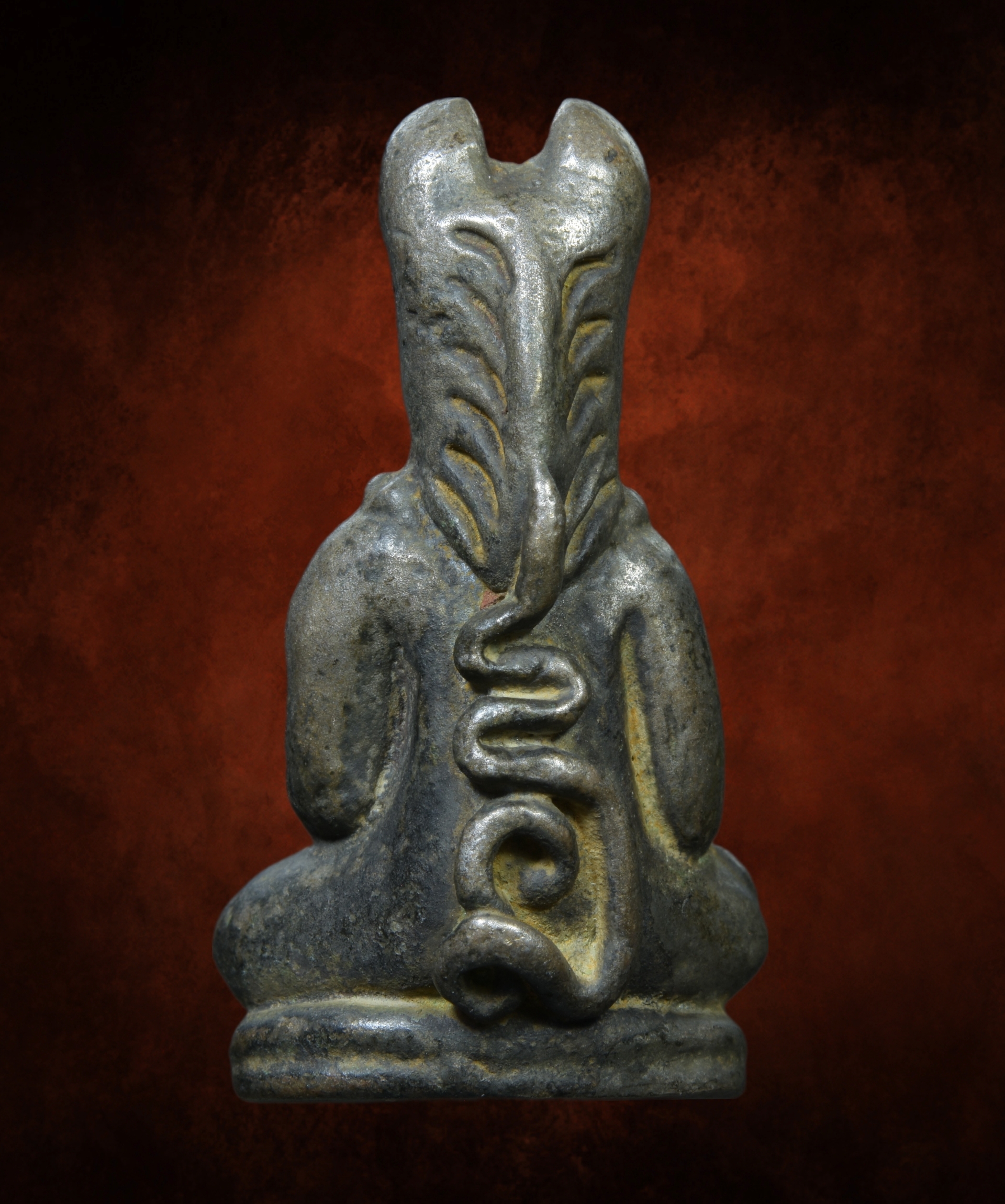 รูปหล่อพระฤาษีหน้าม้า เนื้อสำริดเงิน