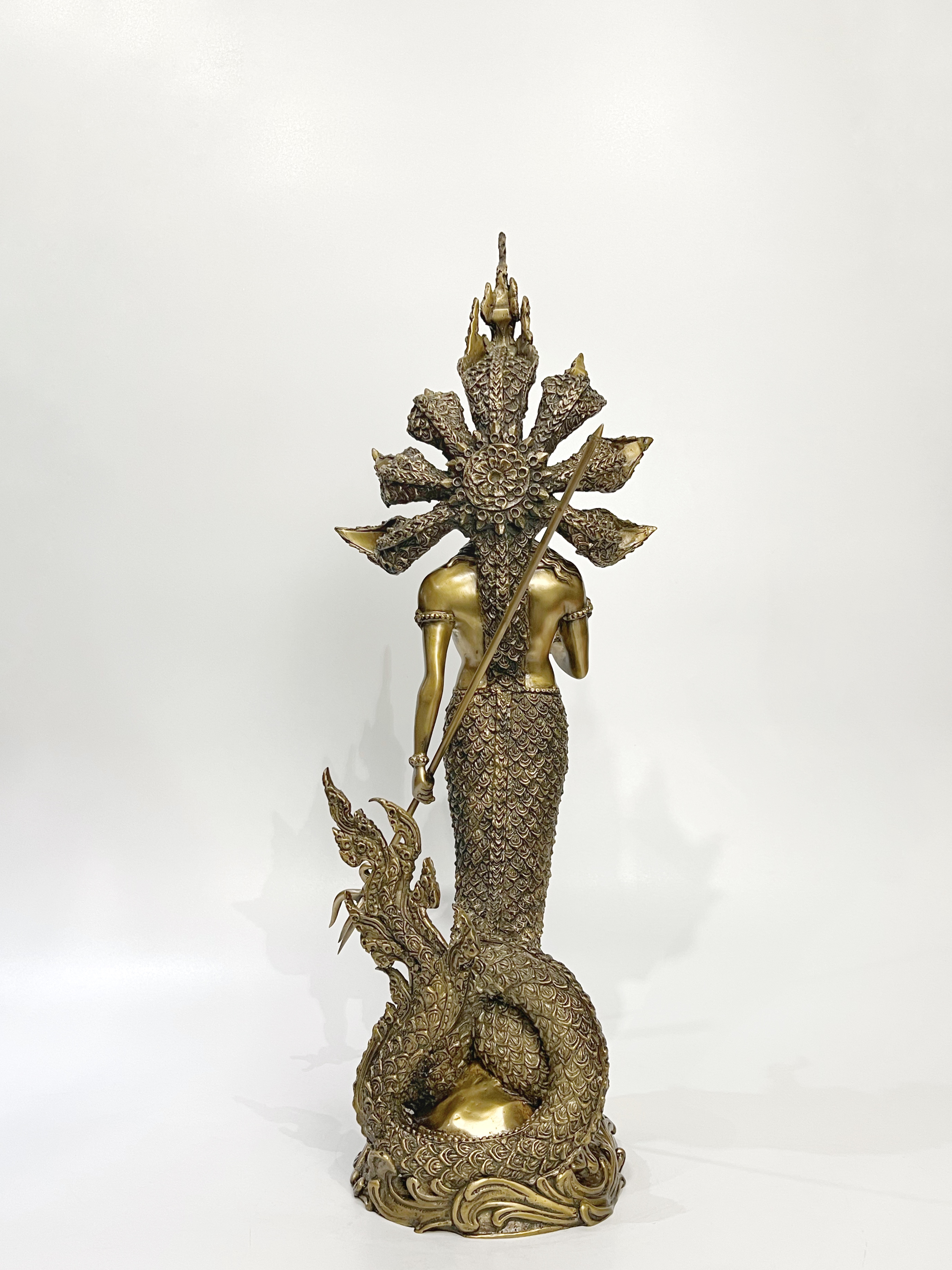 ปู่นาคราช ทรงตรีศูล หน้าตัก 9 นิ้ว (ปรก 7 เศียร)