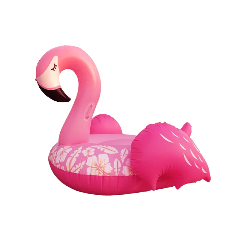 ห่วงยางฟลามิงโก้ลายดอก Pink Flamingo Flower Pattern Float