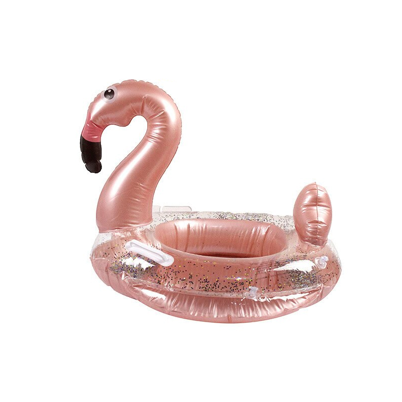 ห่วงยางฟลามิงโก้ กลิตเตอร์ สำหรับเด็ก 6 เดือน-6 ปี Inflatable Baby Flamingo 6 months-6 years Pool Float