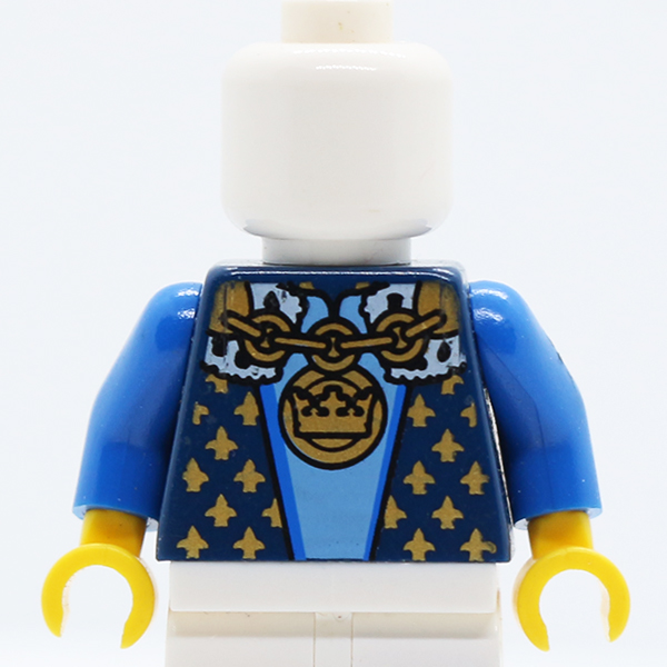 Castle Fantasy Era with Gold Chain, Medallion and Gold Detail Pattern / Blue Arms / Yellow Hands