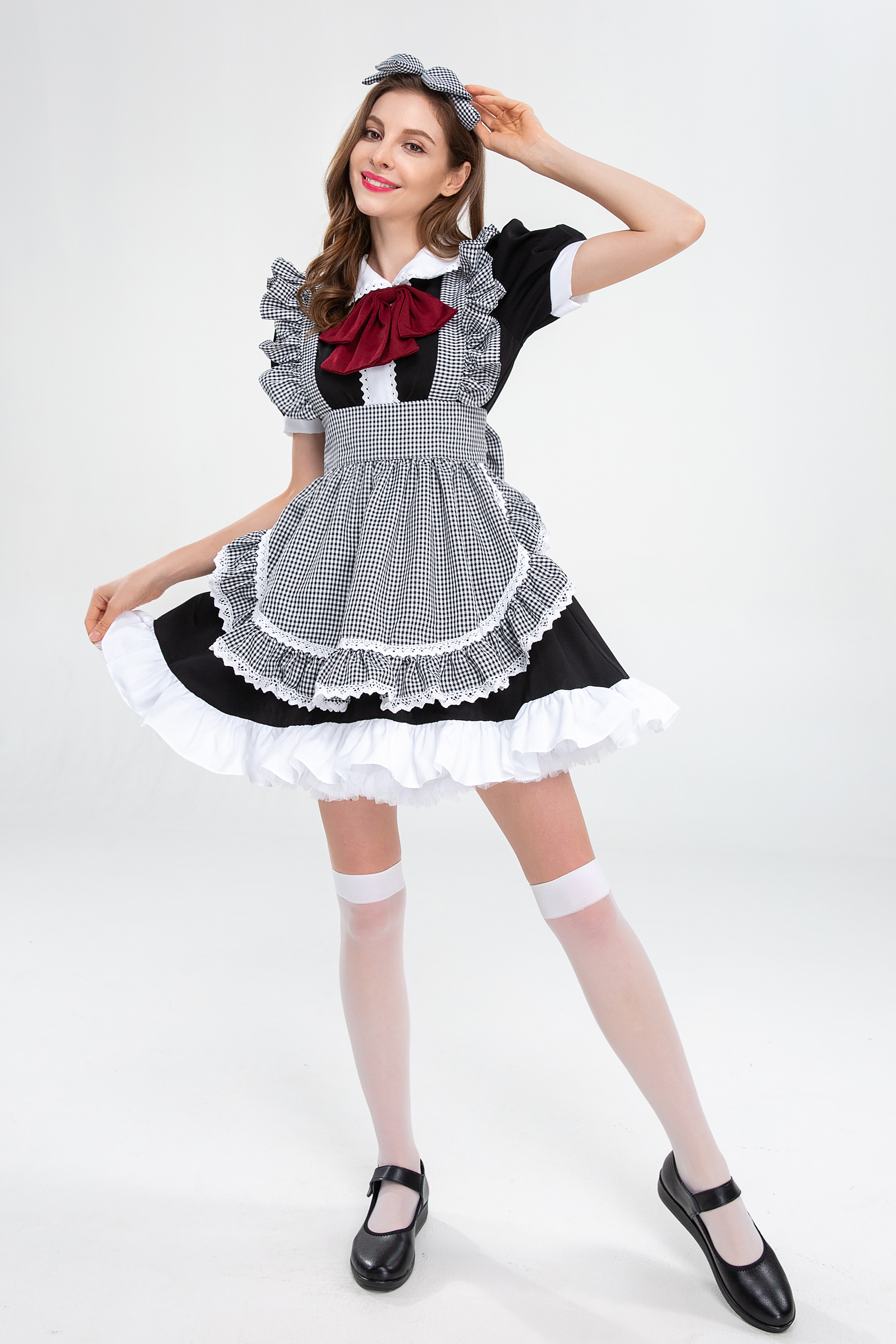 ชุดเมด Maid ขาวดำ ชุดแม่บ้าน เมด แม่บ้าน
