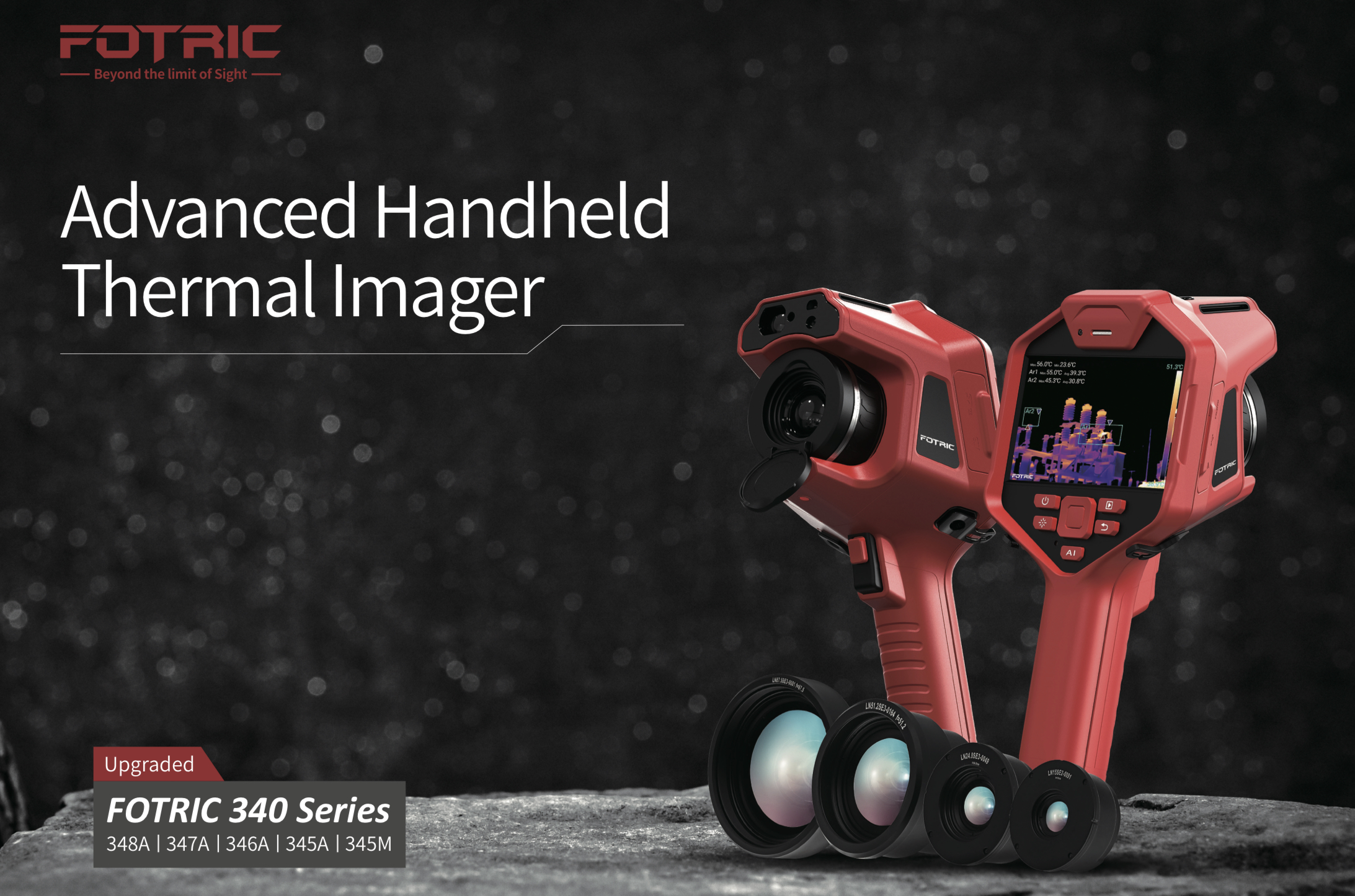 FOTRIC V5 กล้องถ่ายภาพความร้อน 384x288 pixels ย่านวัดอุณหภูมิ -20℃ to 1550℃, Frame rate 30 Hz