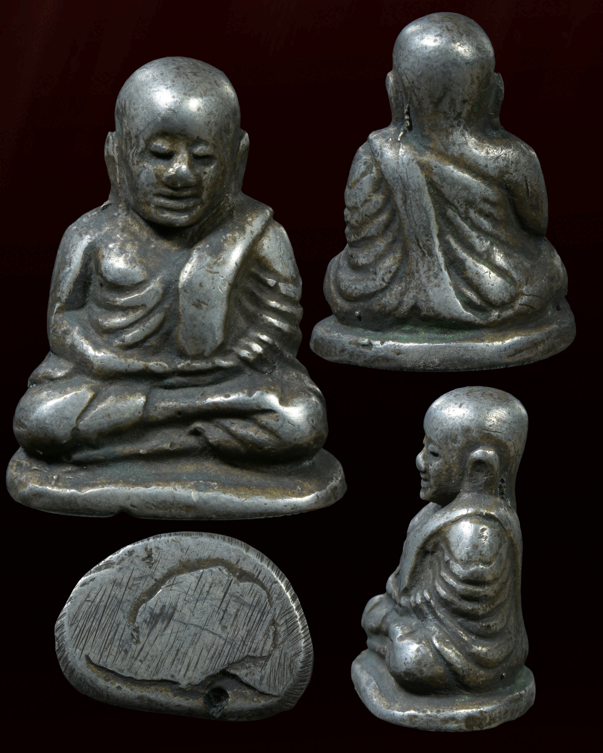 หลวงพ่อเงิน พิมพ์นิยม เนื้อแก่เงิน