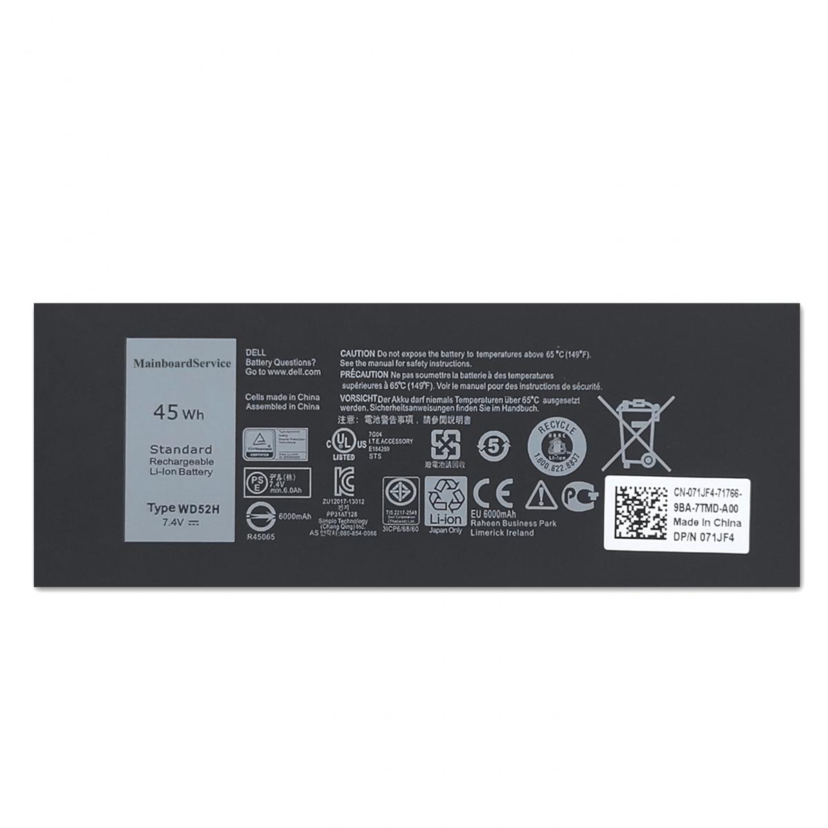 SB0157 - BatteryDell(ORG)(WD52H)(45wh)LatitudeE7240,E7250,12-7000siri
