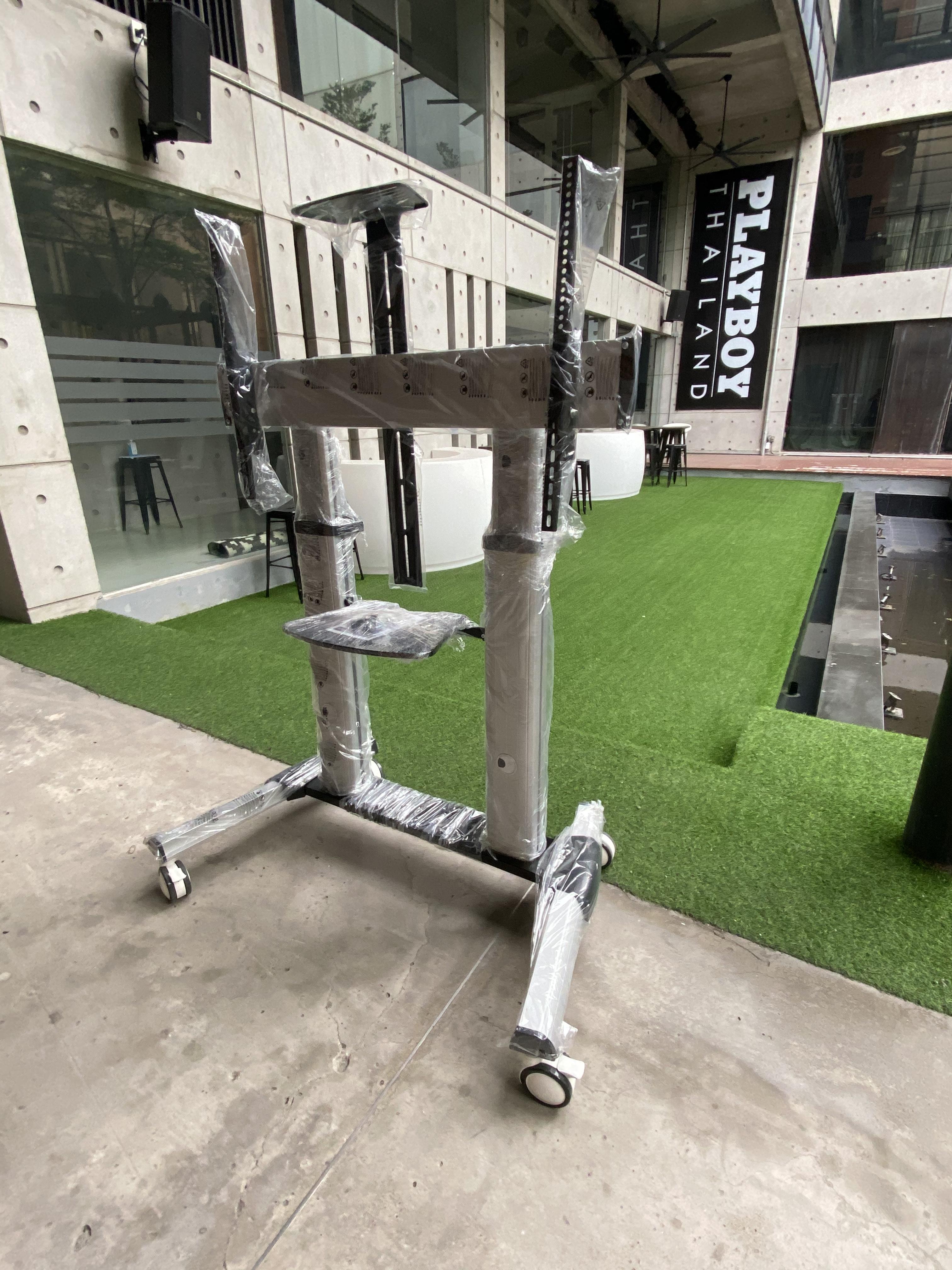JMTVSTAND MT-F8200 ขาตั้งพื้นทีวีมีล้อเลื่อน(TV Stand) วัสดุ Aluminium อลูมิเนียม แบบล้อเลื่อนปรับสูง/ต่ำได้ 55"-98" นิ้ว{รับประกันสินค้า 3 ปี}0964746498