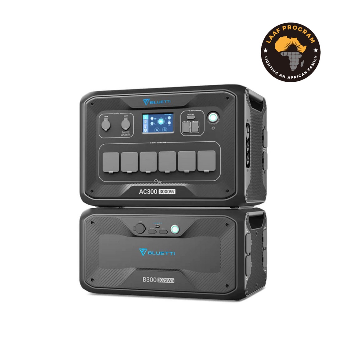 BLUETTI AC300 + B300 Home Battery Backup (Inverter 3,000W + Battery 3,072Wh)แบตเตอรี่สำรองอเนกประสงค์