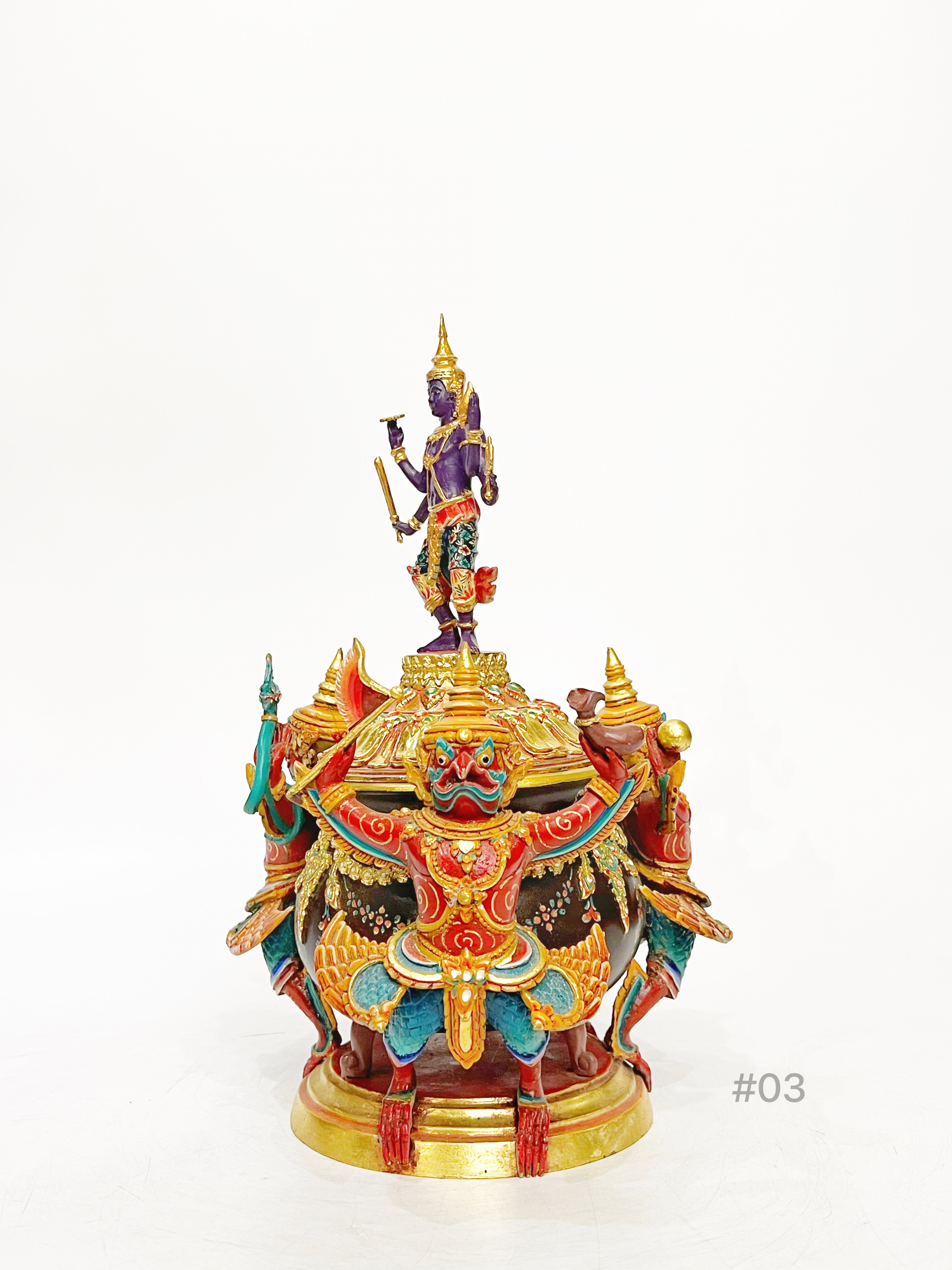 บาตรน้ำมนต์ พระนารายณ์ทรงครุฑ สูง 12 นิ้ว (#03)