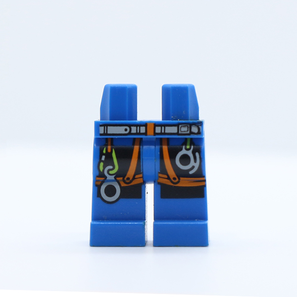 Hips and Legs with Belt and Orange Harness with Rock Climbing Equipment Pattern