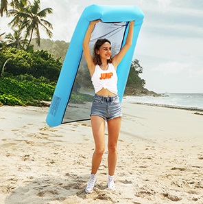 แพลมลอยน้ำ พกพาสะดวก ไม่ต้องใช้ที่สูบ Inflatable Pool Floats Portable Floating Lounger Chair Water Hammock No Pump