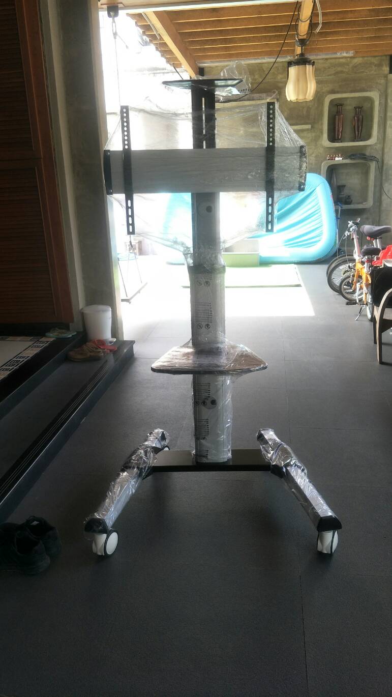 JMTVSTAND MT-F8300 ขาตั้งพื้นทีวีล้อเลื่อน(TV Stand)วัสดุ Aluminium อลูมิเนียม แบบล้อเลื่อนปรับสูง/ต่ำ ปรับก้ม-เงยได้ 32-75 นิ้ว {รับประกัน 3 ปี}0964746498