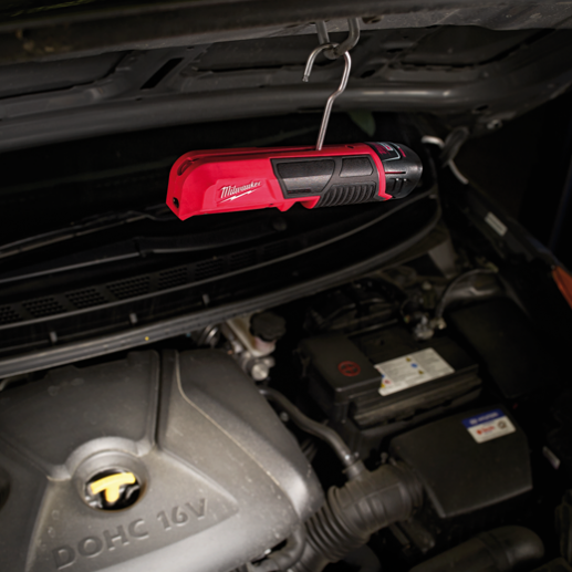 MILWAUKEE รุ่น M12 SL-201 ไฟตะเกียบ 12 โวลต์ พร้อมตะขอแขวน พร้อมแท่นชาร์จและแบต 2.0AH x 1 ก้อน