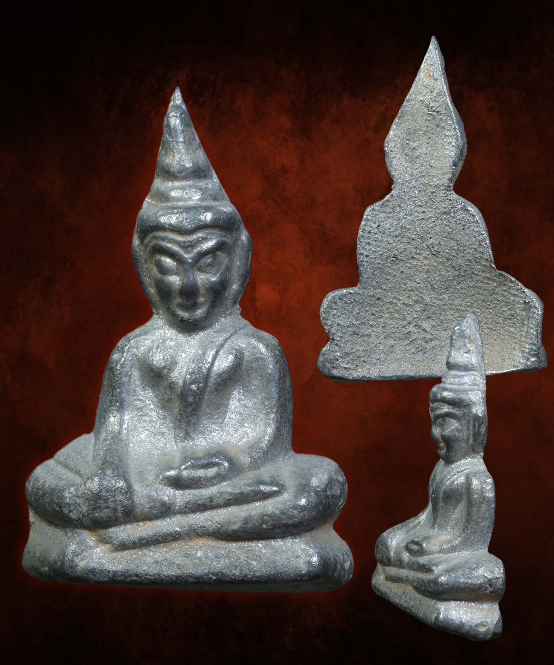พระท่ากระดาน เนื้อชินเงินผิวปรอท