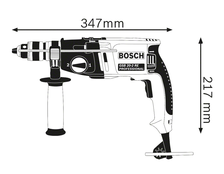Bosch รุ่น GSB 20-2 RE สว่านกระแทก