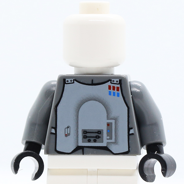 SW Imperial Officer 3 Pattern (Hoth) / Dark Bluish Gray Arms / Black Hands