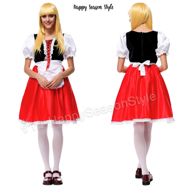 ชุดหนูน้อยหมวกแดง รุ่นฟักทอง แซก ผ้าคลุม และที่คาดผม