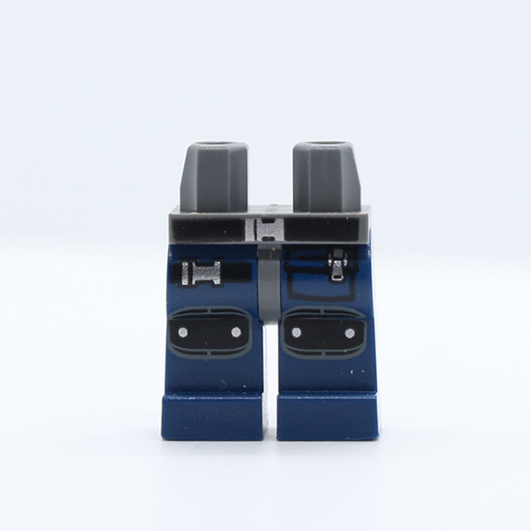 Hips and Dark Blue Legs with Silver Belt Buckle, Pull Tab and Knee Pads Pattern