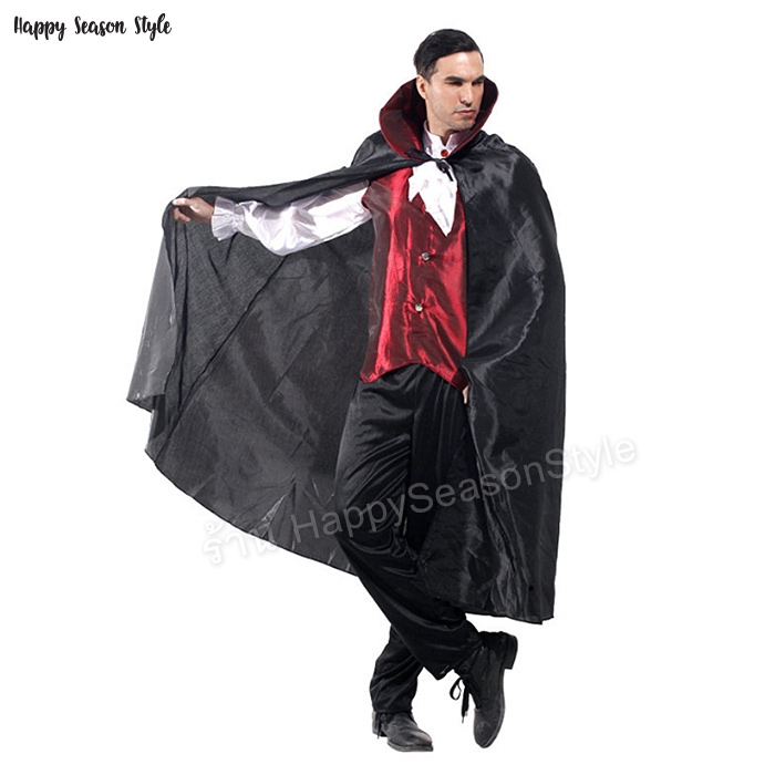 ชุดแวมไพร์ แดรกคูล่า ผีดูดเลือด Vampire เสื้อไหมแดง ฮาโลวีน Halloween