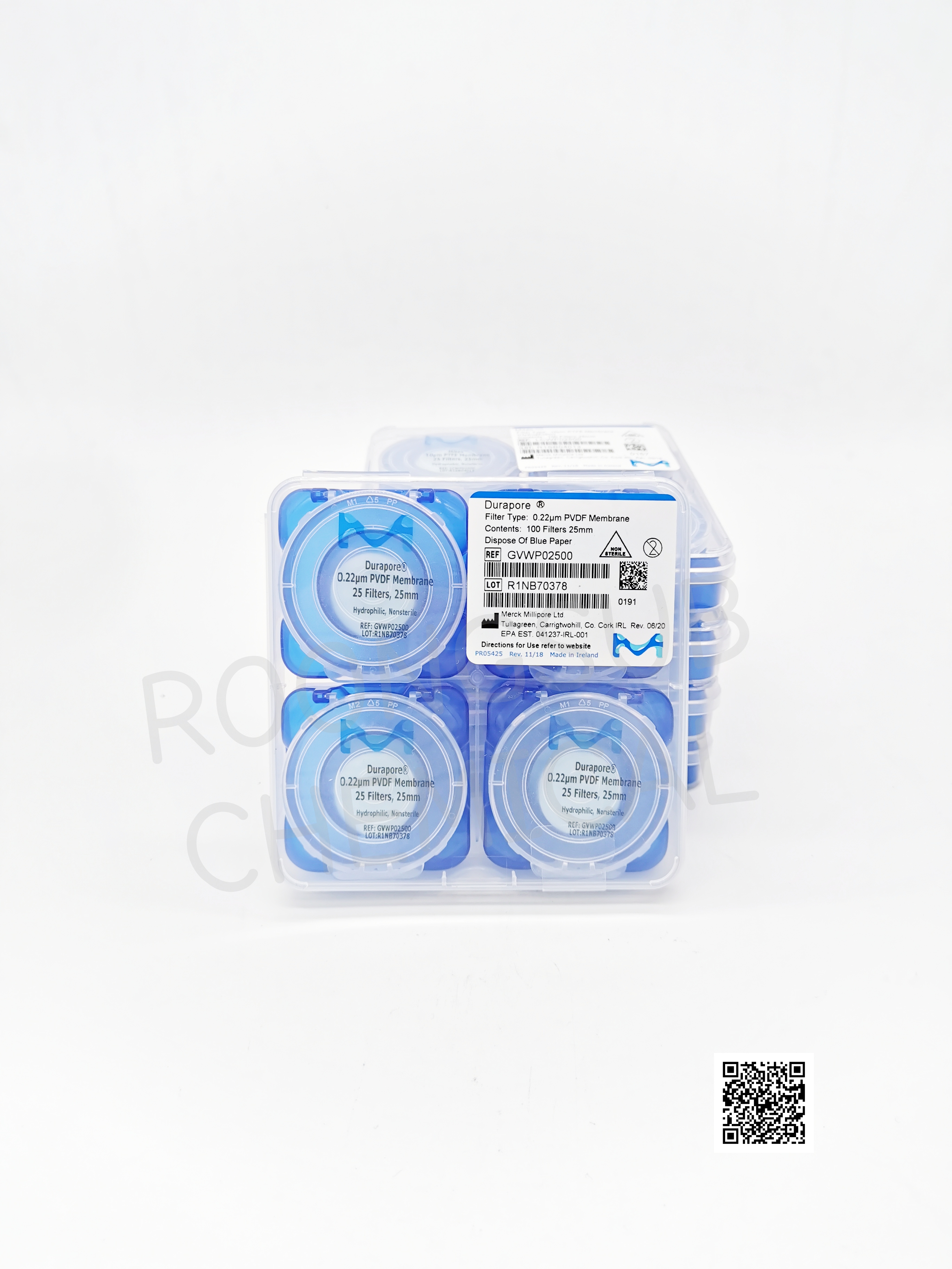 PVDF/HYDROPHILLIC 0.22UM 25MM 100/PK MILLIPORE