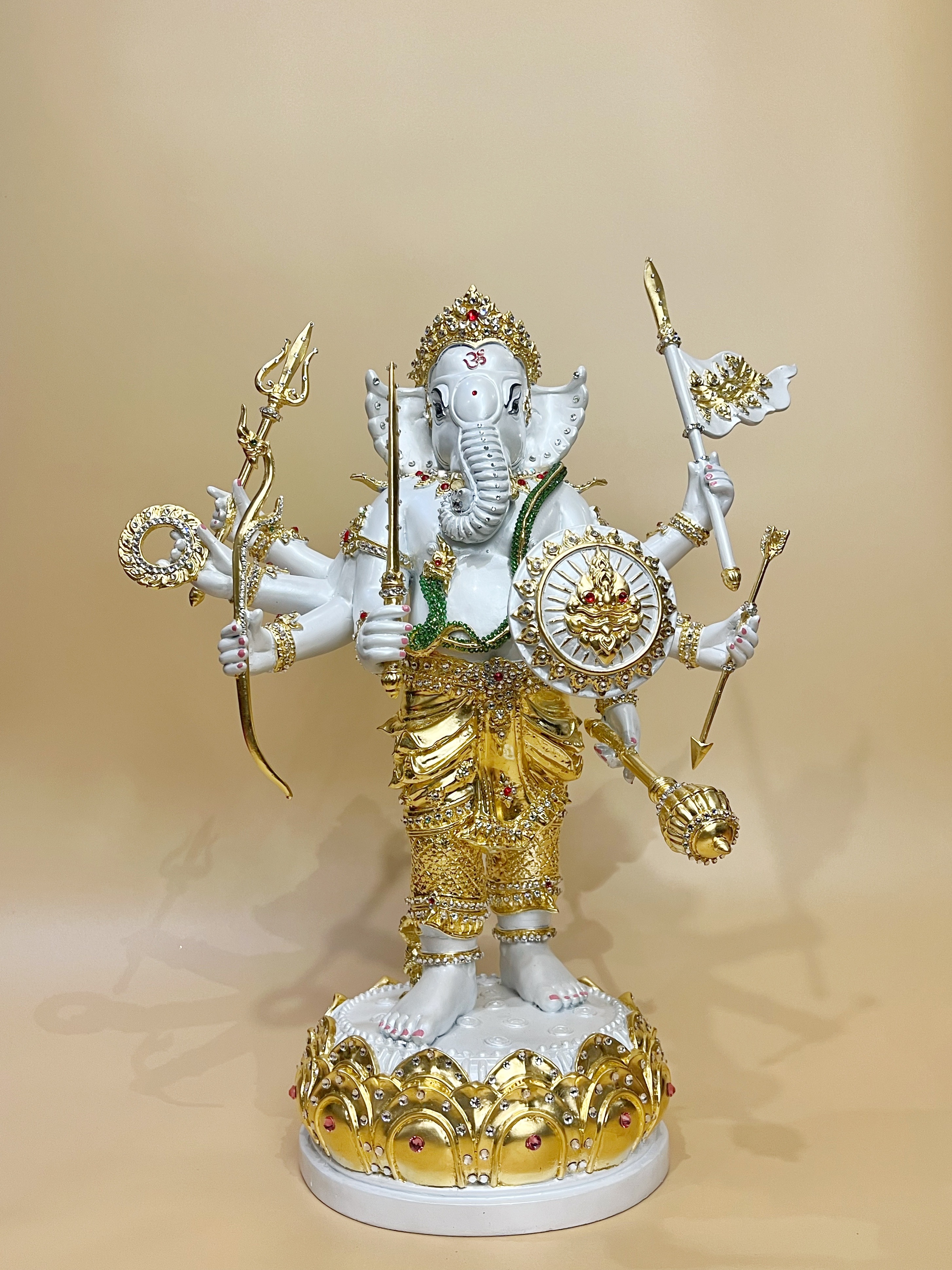 พระพิฆเนศ ปางออกศึก (พระวีระคณปติ) หน้าตัก 9 นิ้ว