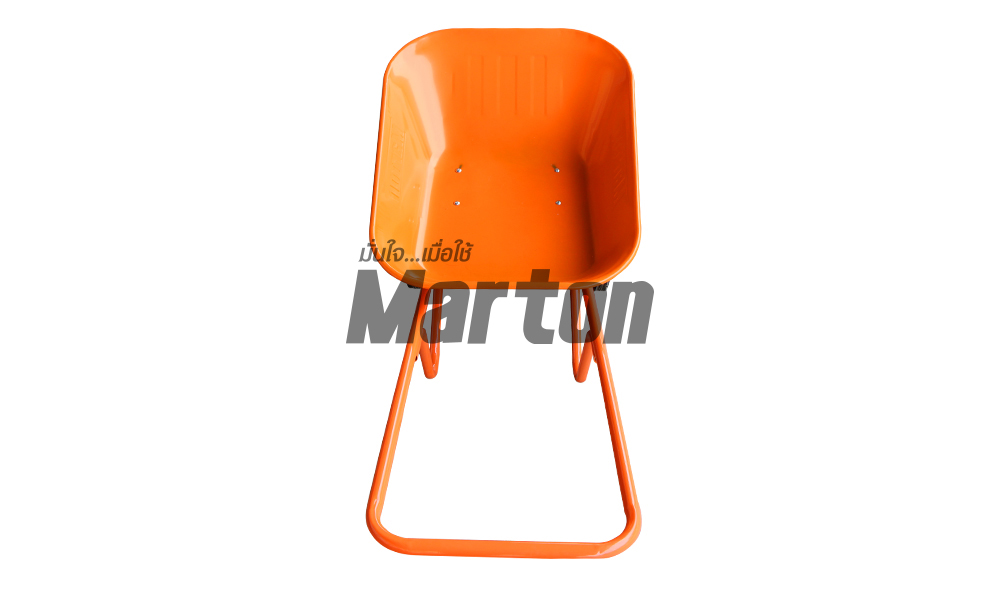 Marton รถเข็นปูนล้อคู่ยางตัน(สีส้ม)