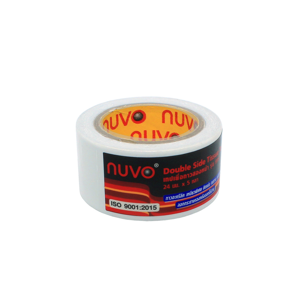 เทปกาวสองหน้า NUVO 5 หลา มีให้เลือก 3 ขนาด (ยกโหล)