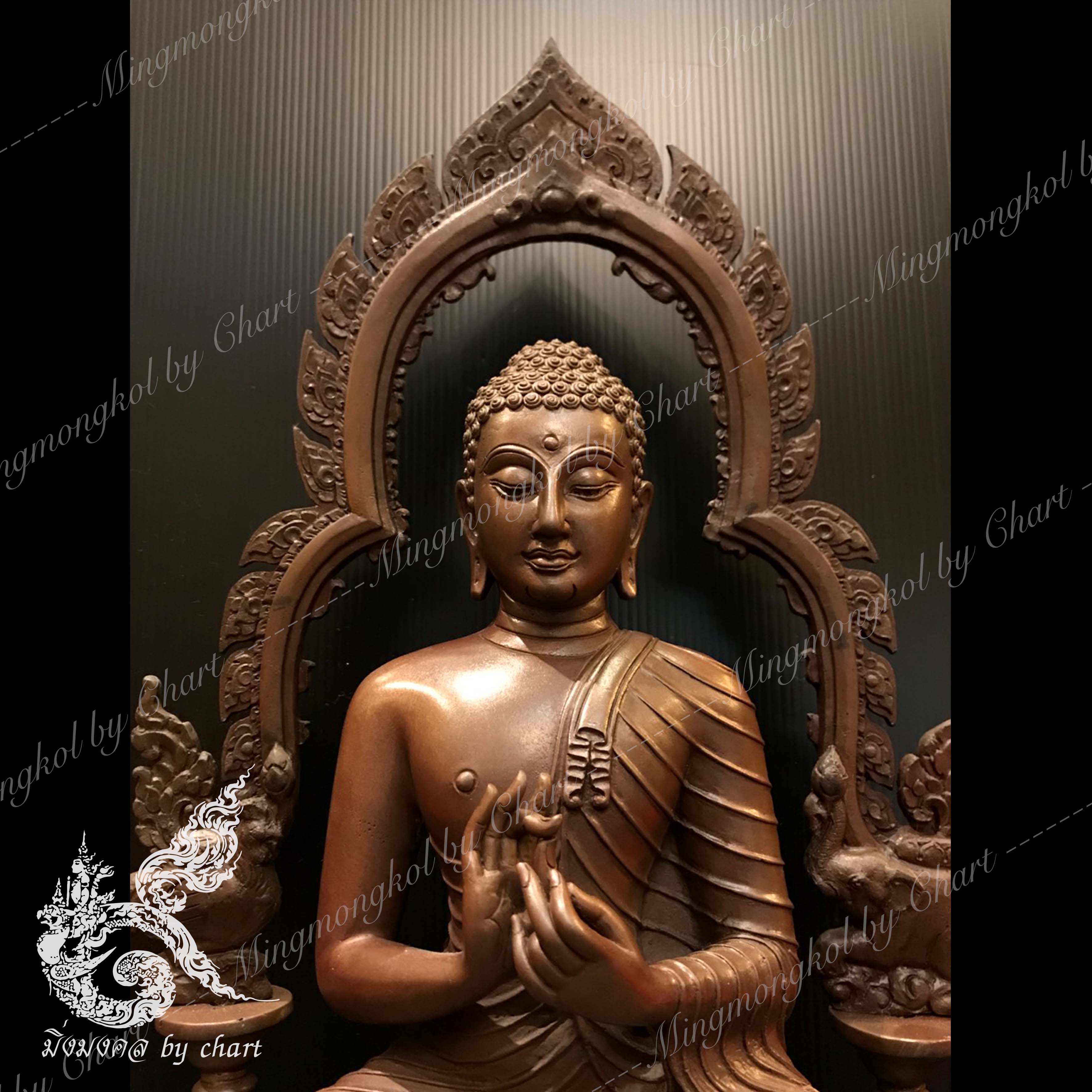 พระสยามลังกา ธัมมจักกมุทราริน หน้าตัก 9 นิ้ว