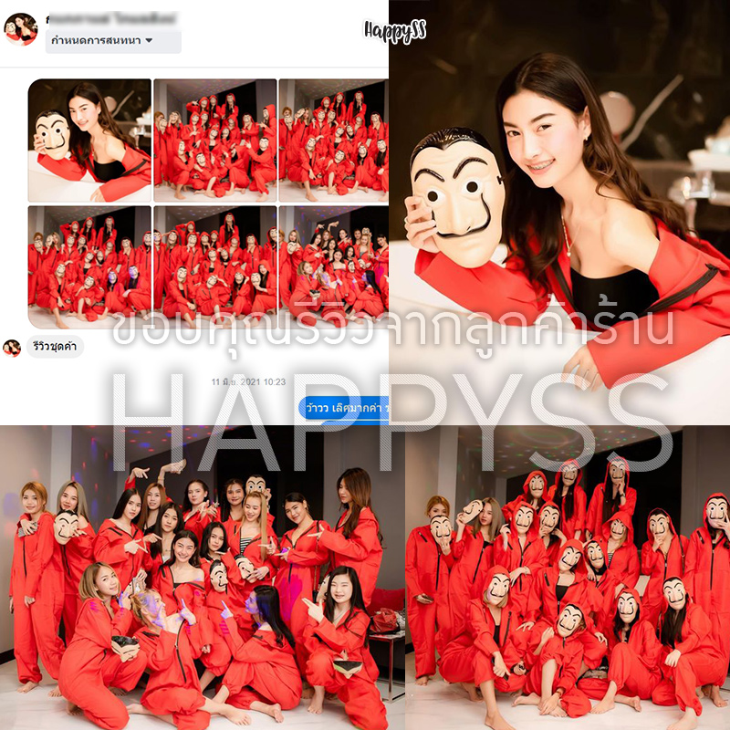 ชุดทรชนคนปล้นโลก ซัลวาดอร์ ดาลี ซิปดำ ทรชนปล้นโลก จาก Money Heist "La Casa De Papel"