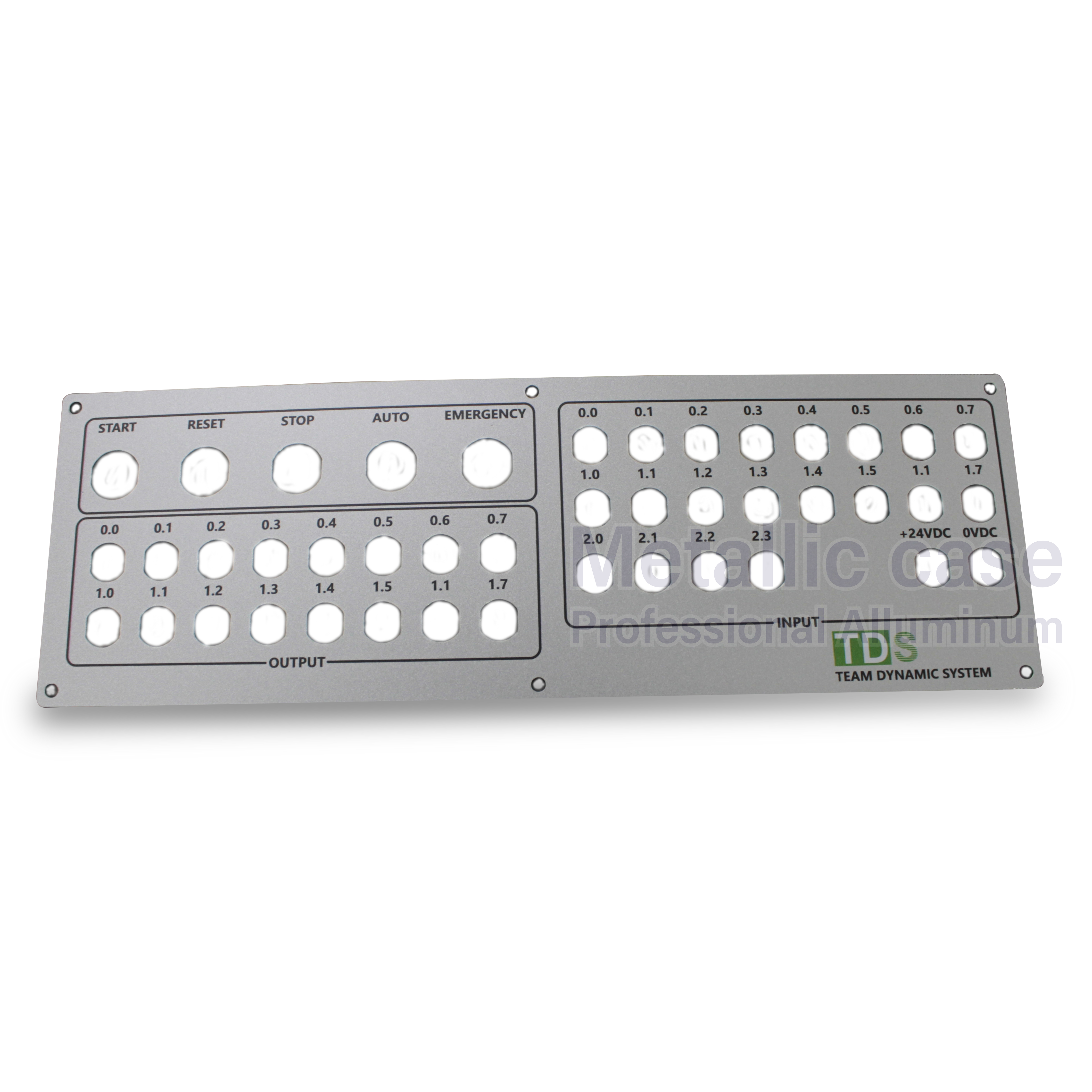 metallic case2-0558-AAA-6406 Switch_BOX_Panel (300x100x3mm.) NC.Silver