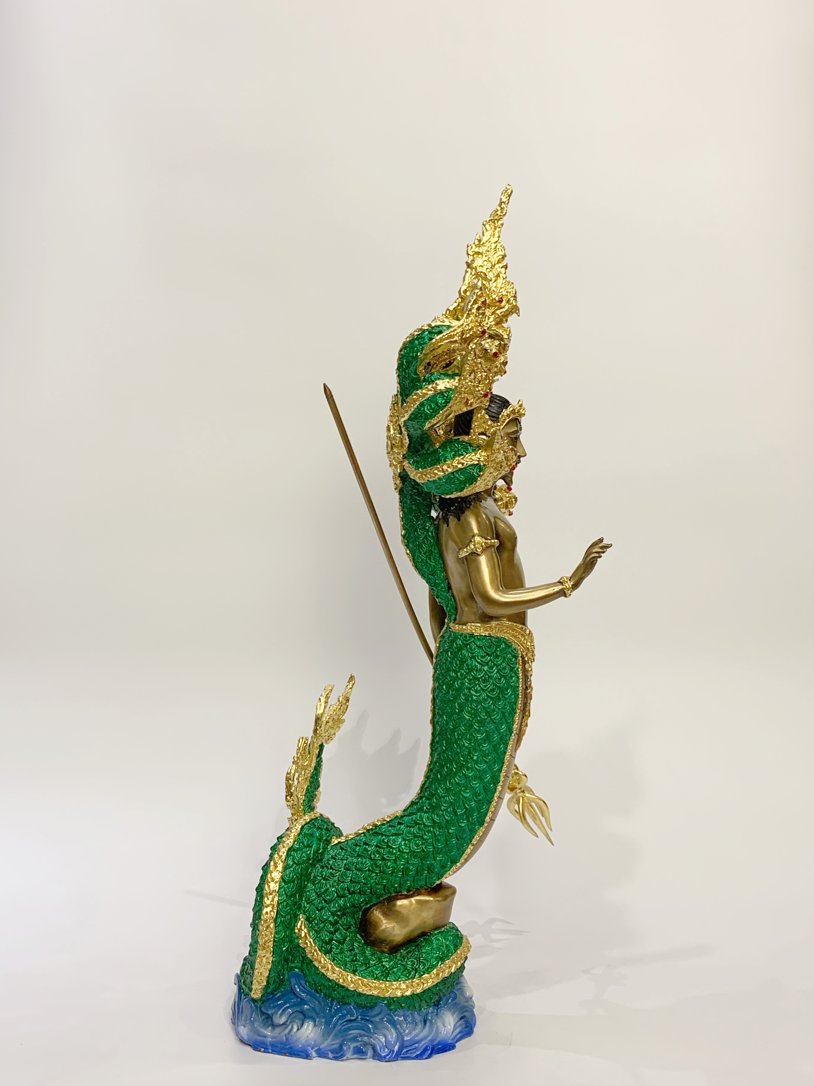 ปู่นาคราช ทรงตรีศูล หน้าตัก 9 นิ้ว (ปรก 7 เศียร)