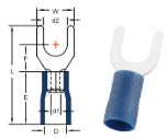 หางปลาแฉกหุ้ม,VINYL-INSULATED SPADE TERMINALS