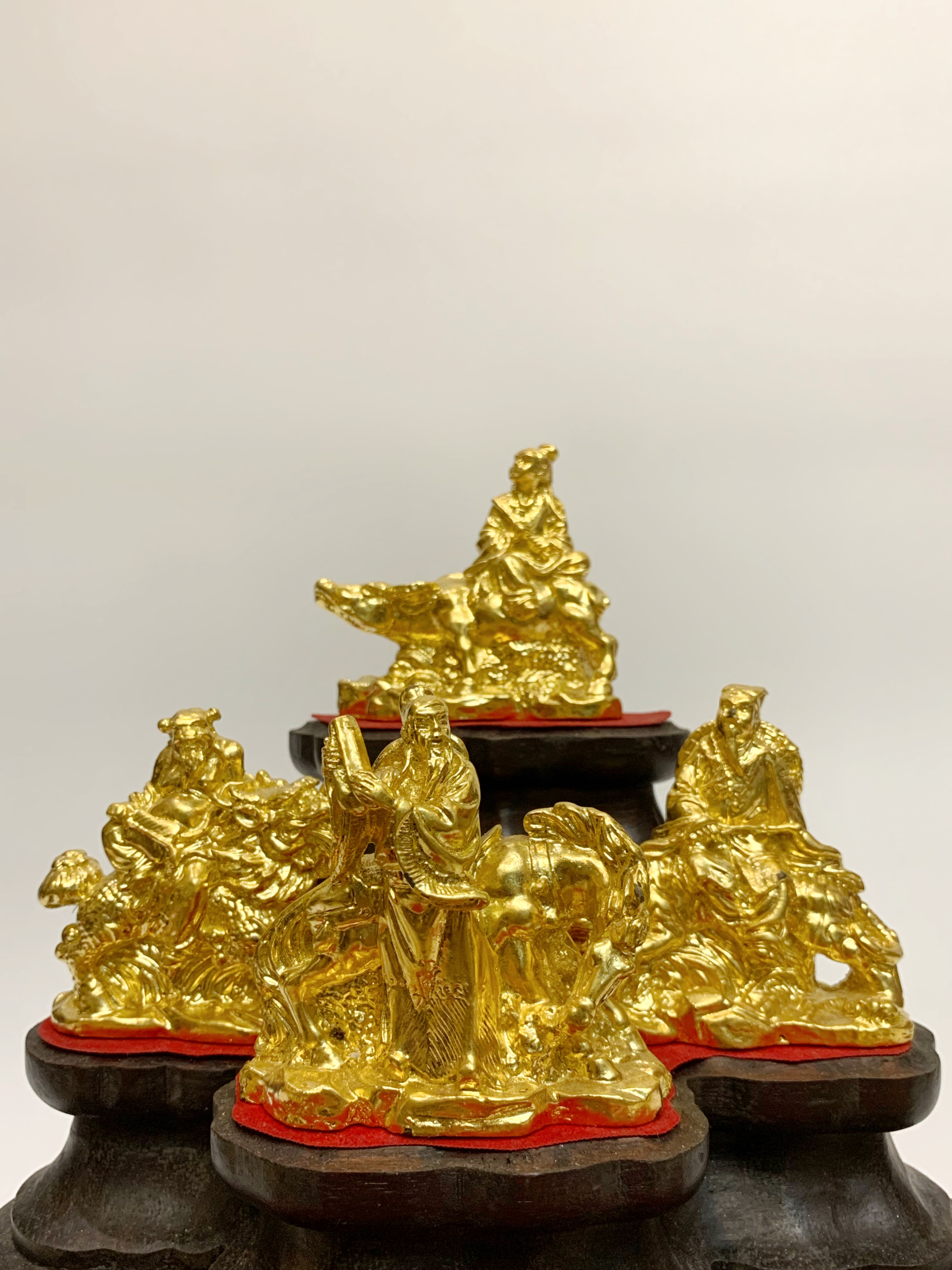 ชุด แปดเซียน พร้อมฐานไม้มะค่า