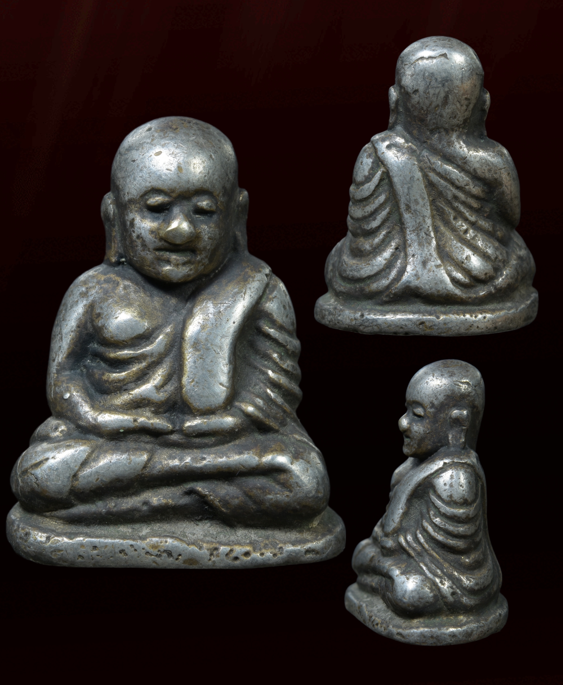 หล่อหลวงพ่อเงิน พิมพ์นิยม เนื้อแก่เงิน