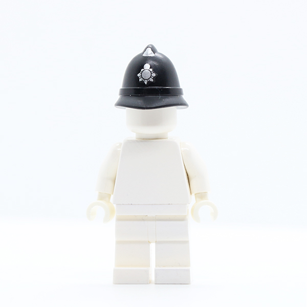 Police Helmet with Silver Badge Pattern
