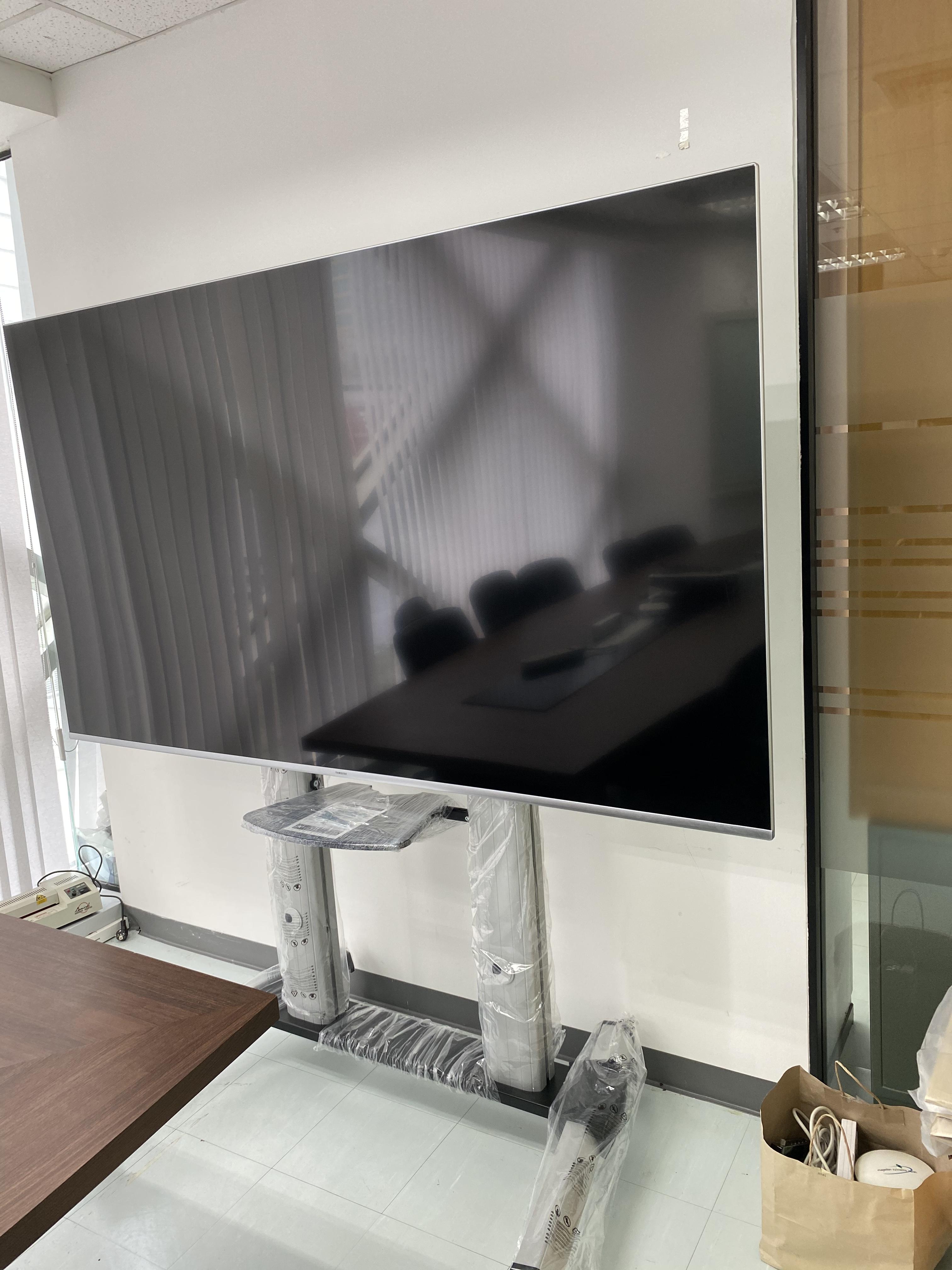 JMTVSTAND MT-F8200 ขาตั้งพื้นทีวีมีล้อเลื่อน(TV Stand) วัสดุ Aluminium อลูมิเนียม แบบล้อเลื่อนปรับสูง/ต่ำได้ 55"-98" นิ้ว{รับประกันสินค้า 3 ปี}0964746498