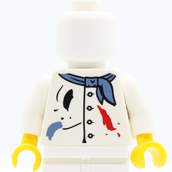 CS04 Painter's Smock with Buttons, Scarf and Paint Spots Pattern