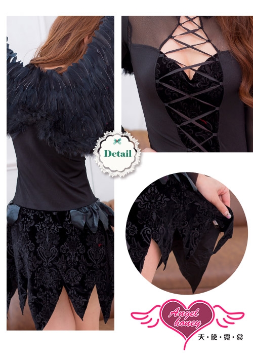 ชุดนางฟ้าสีดำสวีตตี้ Sweetie Black Angle+ปีก+ที่คาดผมนางฟ้า