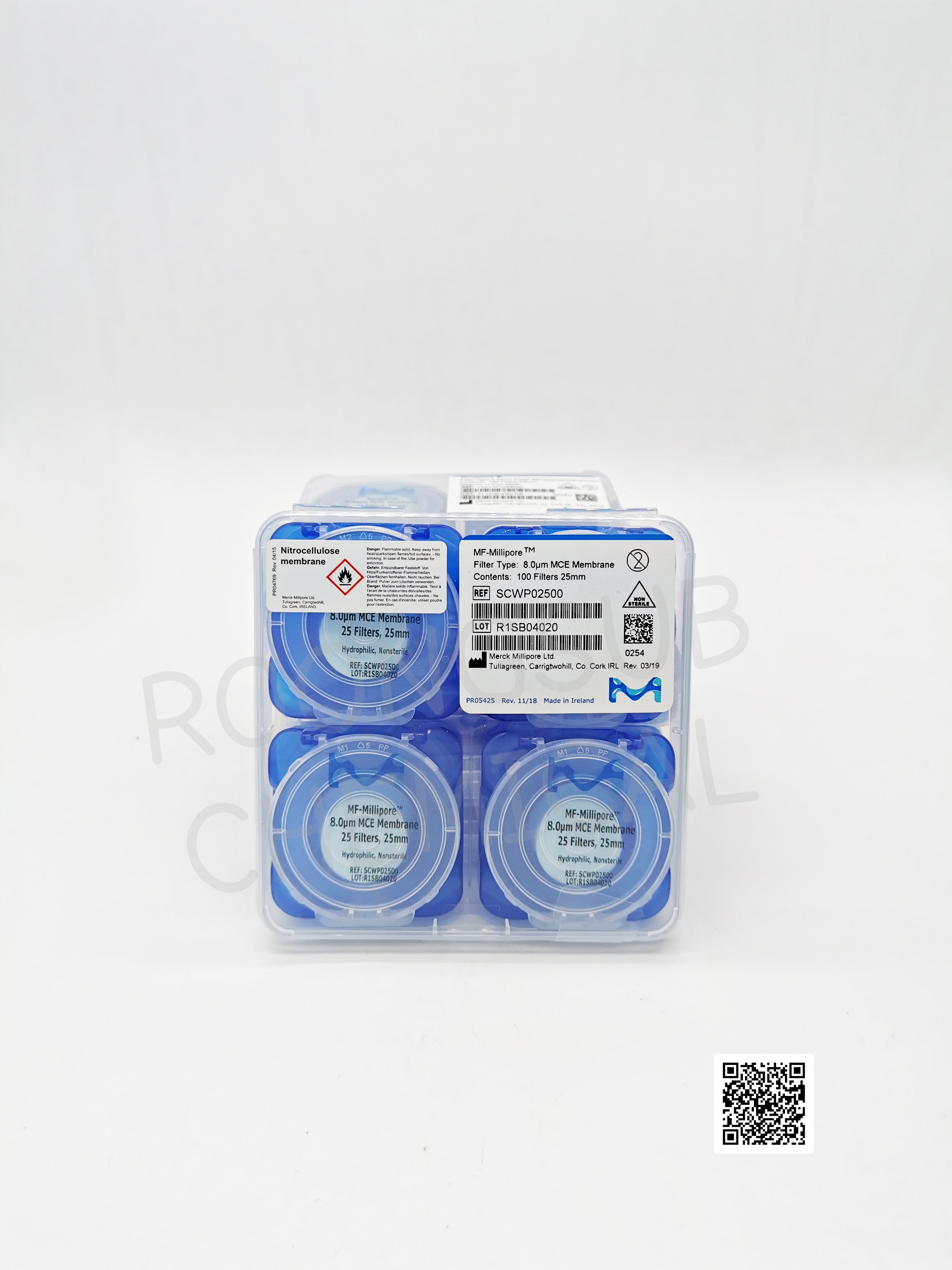 MEMBRANE MCE 8uM 25MM 100/PK MILIPORE