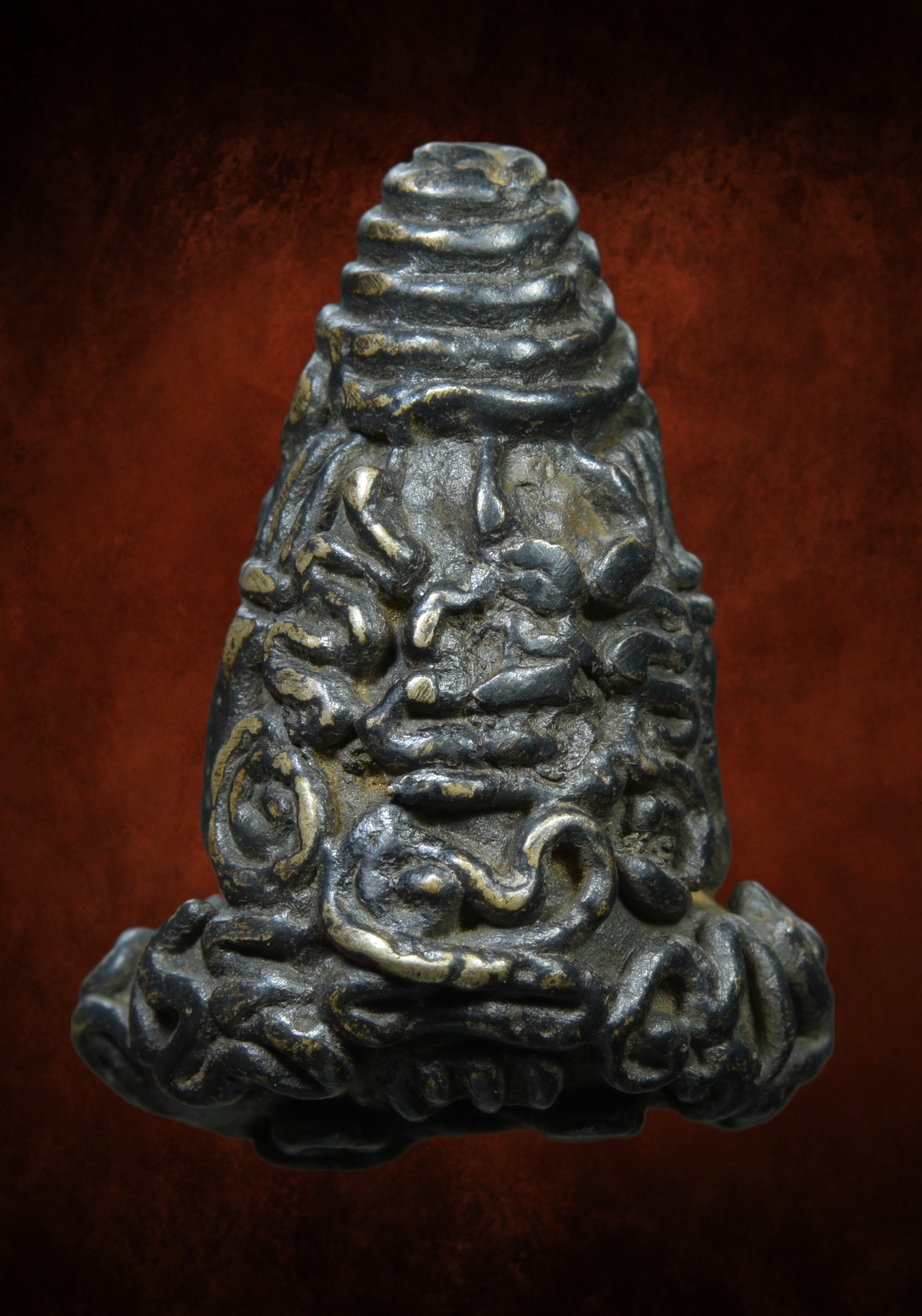 พระปิดตาหลวงพ่อทับ วัดทอง พิมพ์ขมวดมวยผ