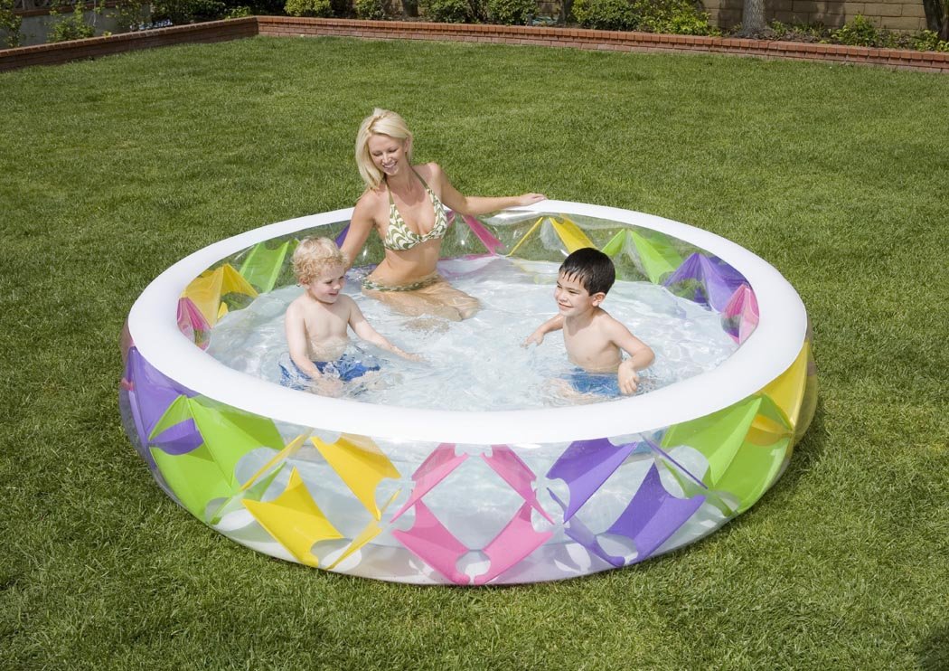Intex สระน้ำเป่าลม สีสันสดใส ขนาดใหญ่ Inflatable Colorful Giant Pool