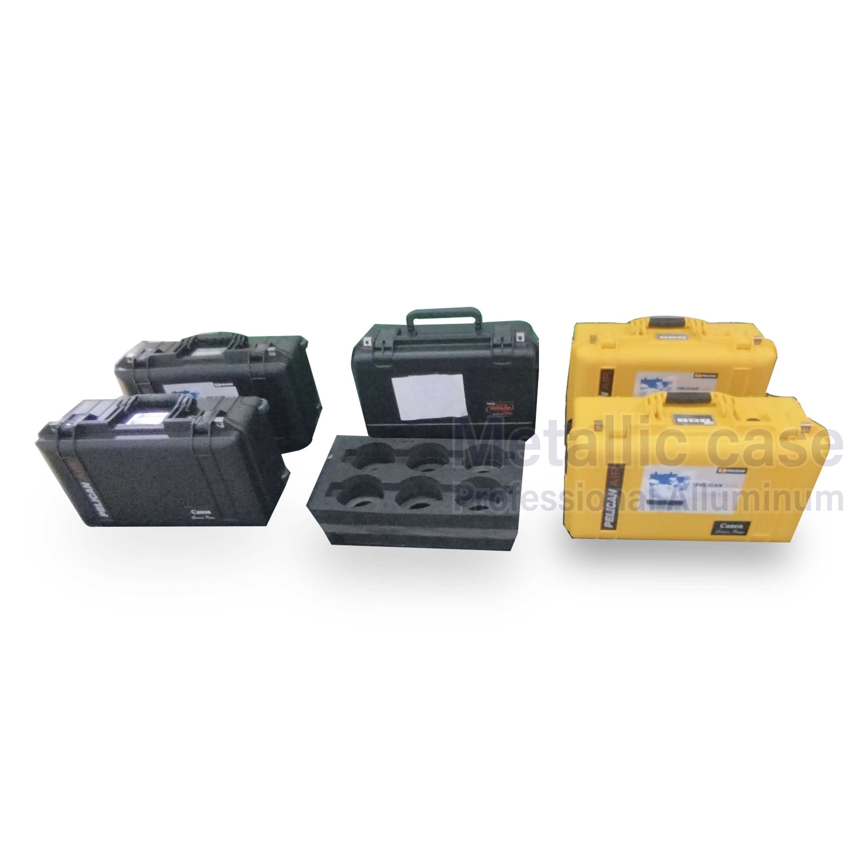 metalliccase2-1142-CCC-6707 / Foam sumire lens 6 เบอร์ with pelican 1535 (52.8x29.8x13.2)