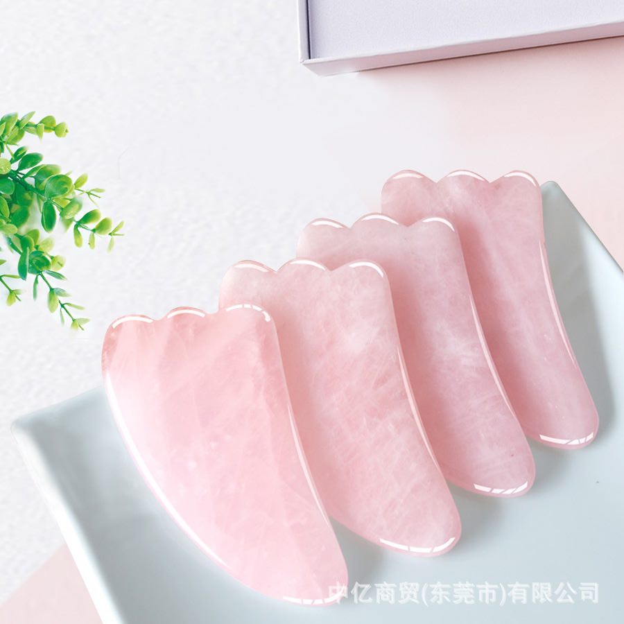 แผ่นกัวซา Rose Quartz & Jade Roller Beauty พรีเมี่ยม 350-